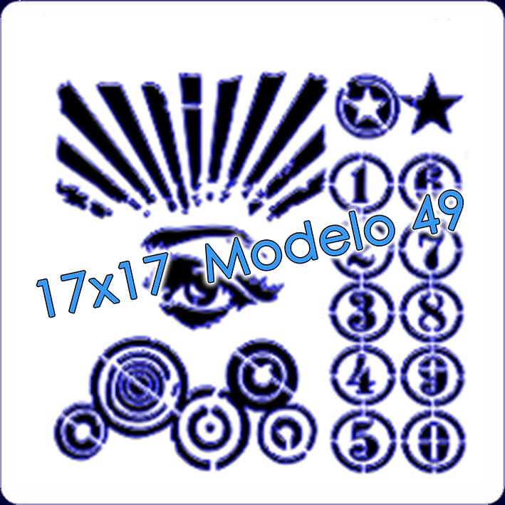 - Stencil 17x17cm Modelo 049 -